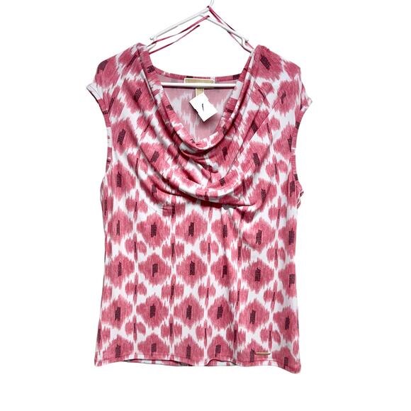 Michael Michael Kors Women Sleeveless Pink & White Top Size Large - Picture 1 of 3